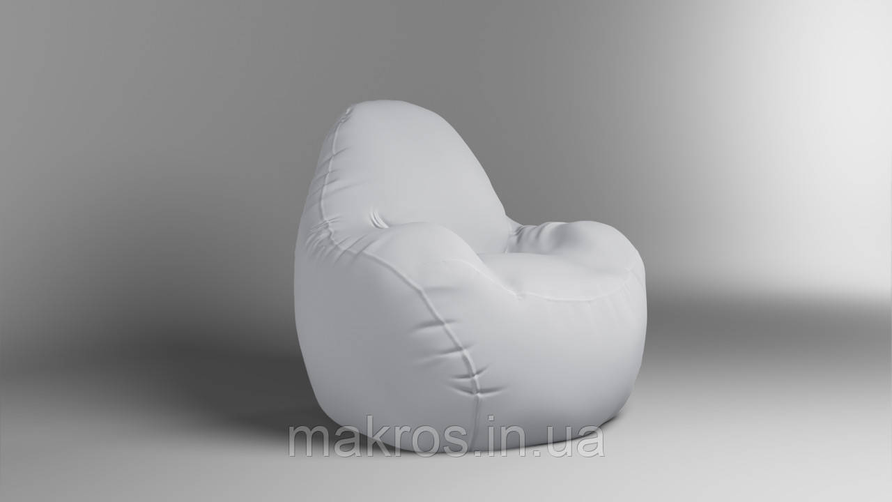 Крісло - мішок SkyPuff Relax 100 см Оксфорд 600D.PU.WR 101 Білий, фото 1
