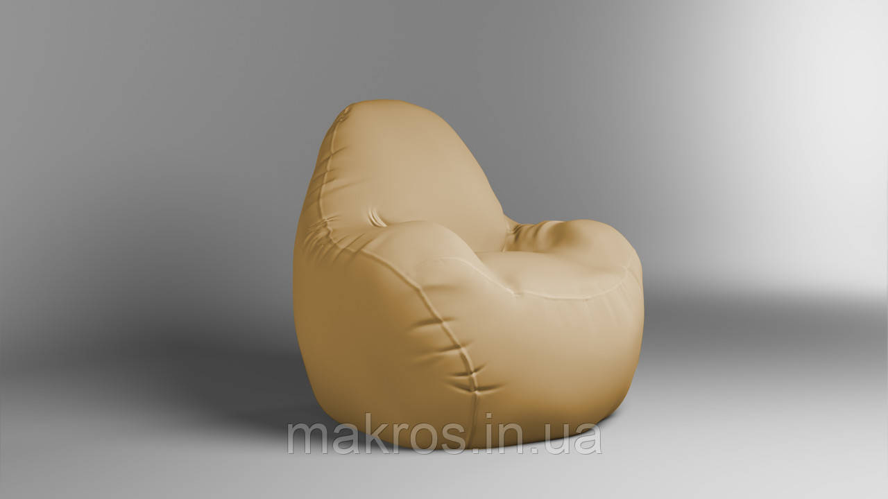 Крісло - мішок SkyPuff Relax 100 см Оксфорд 600D.PU.WR 114 Гірчичний