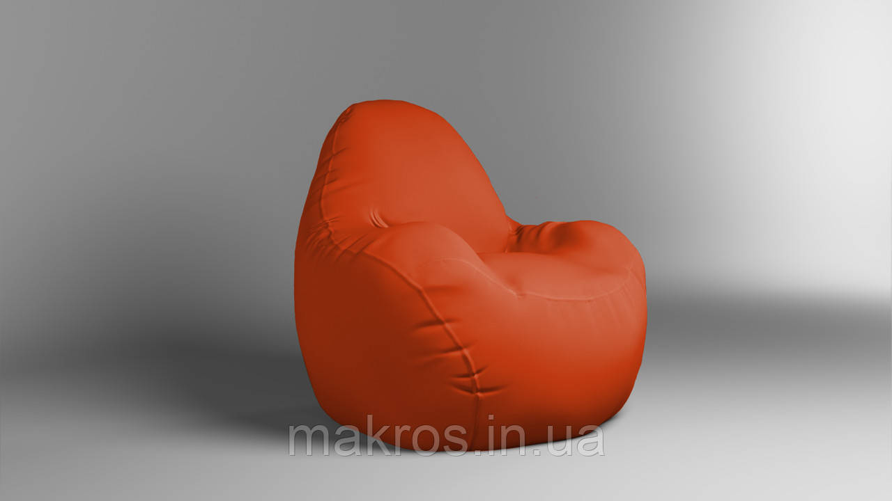 Крісло - мішок SkyPuff Relax 100 см Оксфорд 600D.PU.WR 157 Помаранчевий
