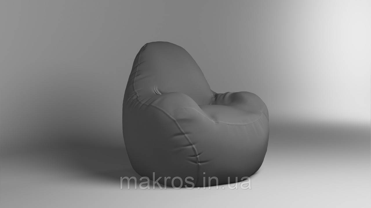 Крісло - мішок SkyPuff Relax 100 см Оксфорд 600D.PU.WR 312 Сірий темний