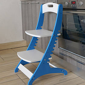 Зростаючий стілець Монтессорі ChildWood - Elite Блакитний + Білий