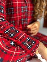 Жіноча піжама в клітинку. Комплект для сну. Одяг для дому., фото 3