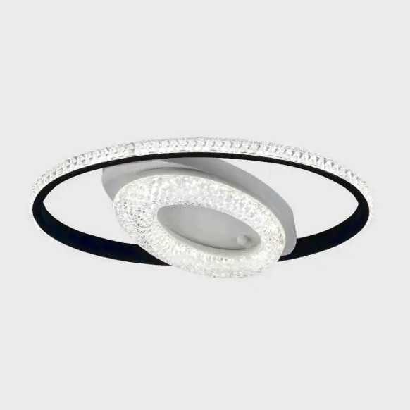 Світлодіодна стельова Led-люстра до 15 м² біло-чорний корпус SC-8808-360*210 WH+BK