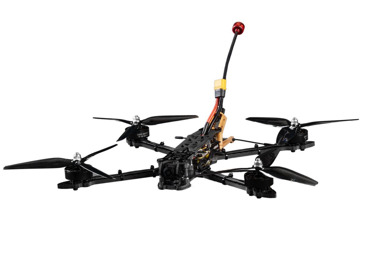 FPV дрон 7 дюймів "Полоз" 2807 1300KV / аналог VTX 5.8G (2.5W) / QLRS 490MHz / 1200TVL (денна) без АКБ