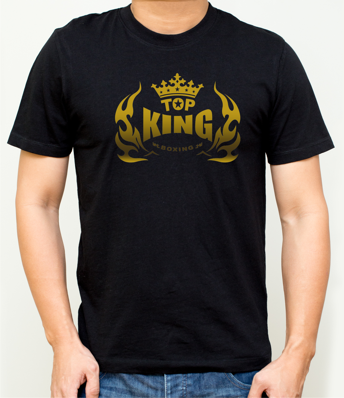 Спортивні чоловічі футболки для боксу,футболка принт Король боксу, футболки боксери розмір S, фото 1