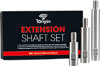 Набір подовжувачів Tonyin для роторної полірувальної машини Extension Shaft Set 75мм/100мм/125мм