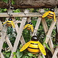 Декорації для саду фігурки бджіл виготовлені з металу 4шт