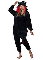 Пижама кигуруми Kigurumi Дракон Беззубик Ночная Фурия женская Черная