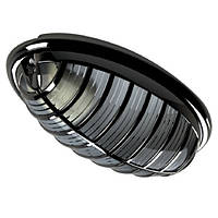 Настінно-стельовий світильник вологозахищений (цоколь Е27, IP54, пластик, чорний) Акуа