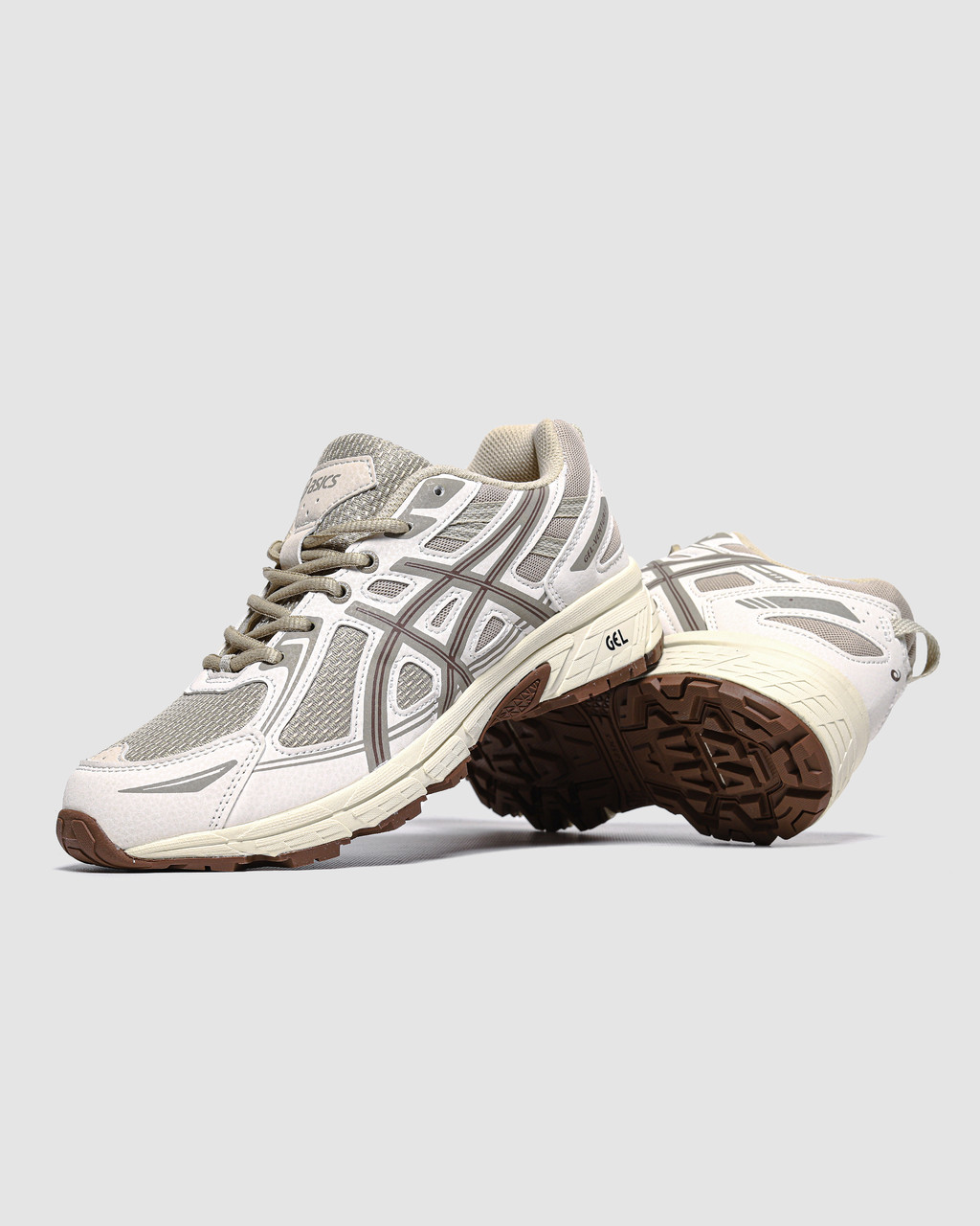Чоловічі кросівки Asics Gel Venture 6 Beige Взуття Асикс Гель Вентуре 6 бежеві шкіра текстиль демісезон
