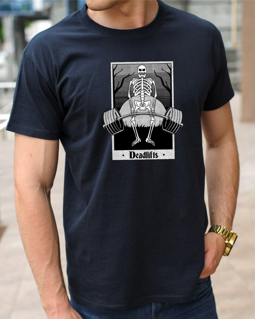 Трендові футболки для боксу з принтом Станова тяга, бавовняні футболки для спортсменів, розмір S, фото 1