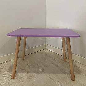 Стіл дитячий прямокутний ChildWood бузковий Kids Dream (Фанера)