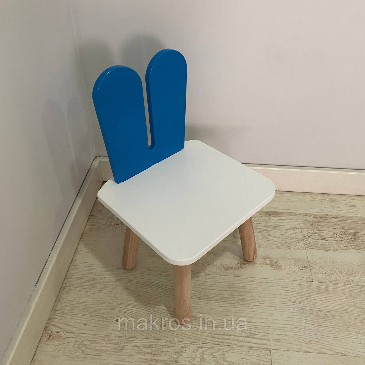 Стульчик дитячий ChildWood зайчик блакитний+білий Kids Dream (Фанера), фото 1