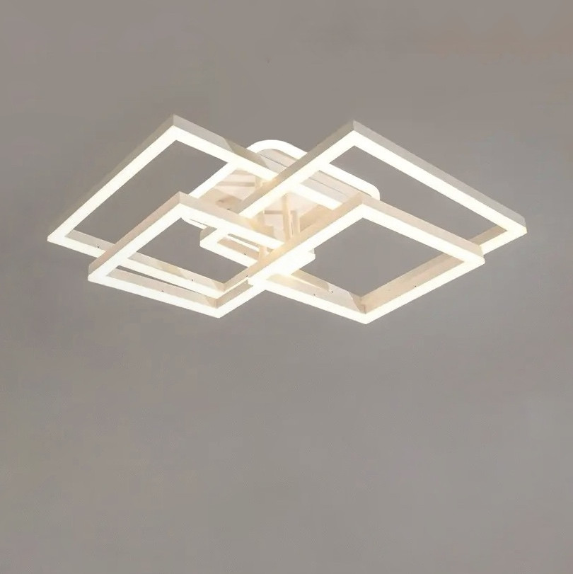 Світлодіодна Led люстра з пультом до 20 м² 11015/2+2X WH LED 3color dimmer, фото 1