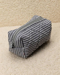 Косметичка бавовняна Сіра смужка