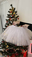 Біла дитяча пишна спідниця-пачка для дівчинки на резинці із 6-шарового фатину р.86-146