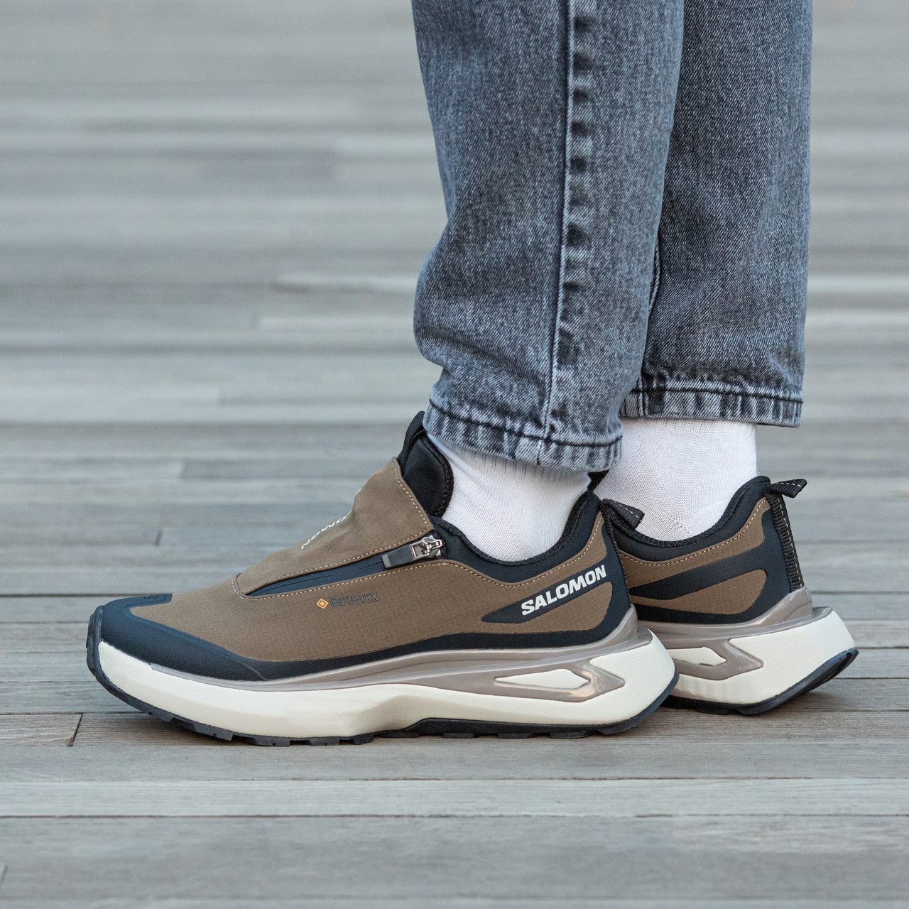 Зимові Чоловічі Кросівки Salomon Odyssey Gore-Tex Brown / Саломон Одіссей Гор Текс Коричневі