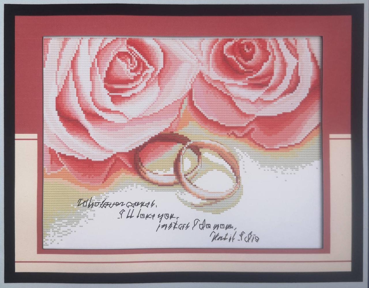 Набір для вишивання хрестиком з печаттю на тканині NKF Dірне кохання H078 14ст, фото 1