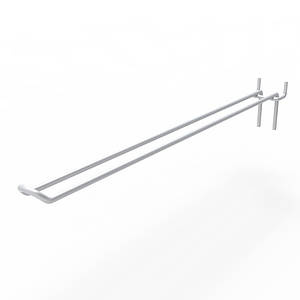 Гачок подвійний на перфорацію 300 мм D4 мм, білий