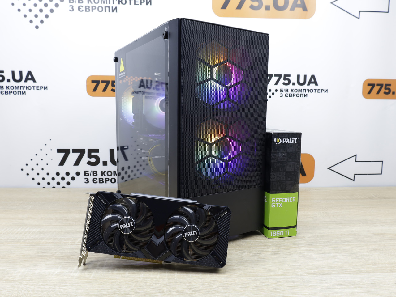Ігровий комп'ютер 1stPlayer, AMD Ryzen 5 3600 4.2GHz, RAM 16ГБ, NVME 512ГБ, GTX 1660 Super 6ГБ