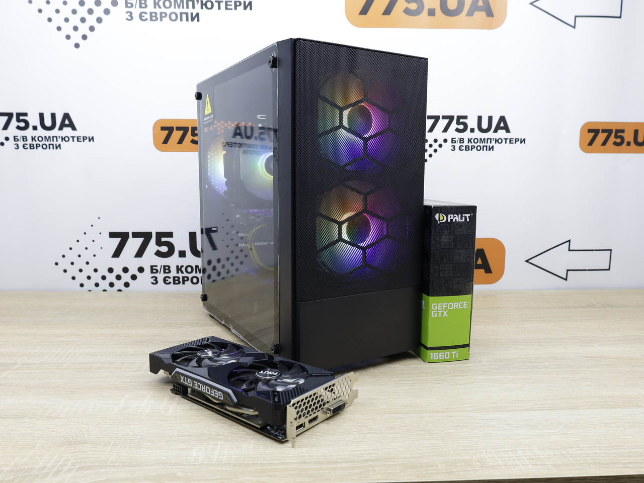 Ігровий комп'ютер GAMDIAS AURA GC7, Intel Core i5-8400, RAM 16GB, SSD 240GB + HDD 500GB, GTX1660 Super 6GB