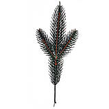 Гілочки ялинки для декору литі зелені, пластик, 20 см  /Гілки ялинки штучні /Гілки штучної хвої ялинкові, фото 3