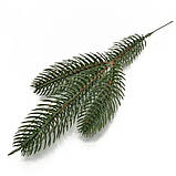 Гілочки ялинки для декору литі зелені, пластик, 20 см  /Гілки ялинки штучні /Гілки штучної хвої ялинкові, фото 6