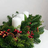 Гілочки ялинки для декору литі зелені, пластик, 20 см  /Гілки ялинки штучні /Гілки штучної хвої ялинкові, фото 2