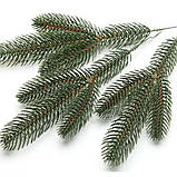 Гілочки ялинки для декору литі зелені, пластик, 20 см  /Гілки ялинки штучні /Гілки штучної хвої ялинкові, фото 8