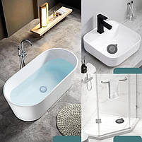 Фільтр для зливу ванної кімнати та душу білий. Ситечко для уловлювання волосся. Ситечко на фільтр для зливу ваною, фото 8