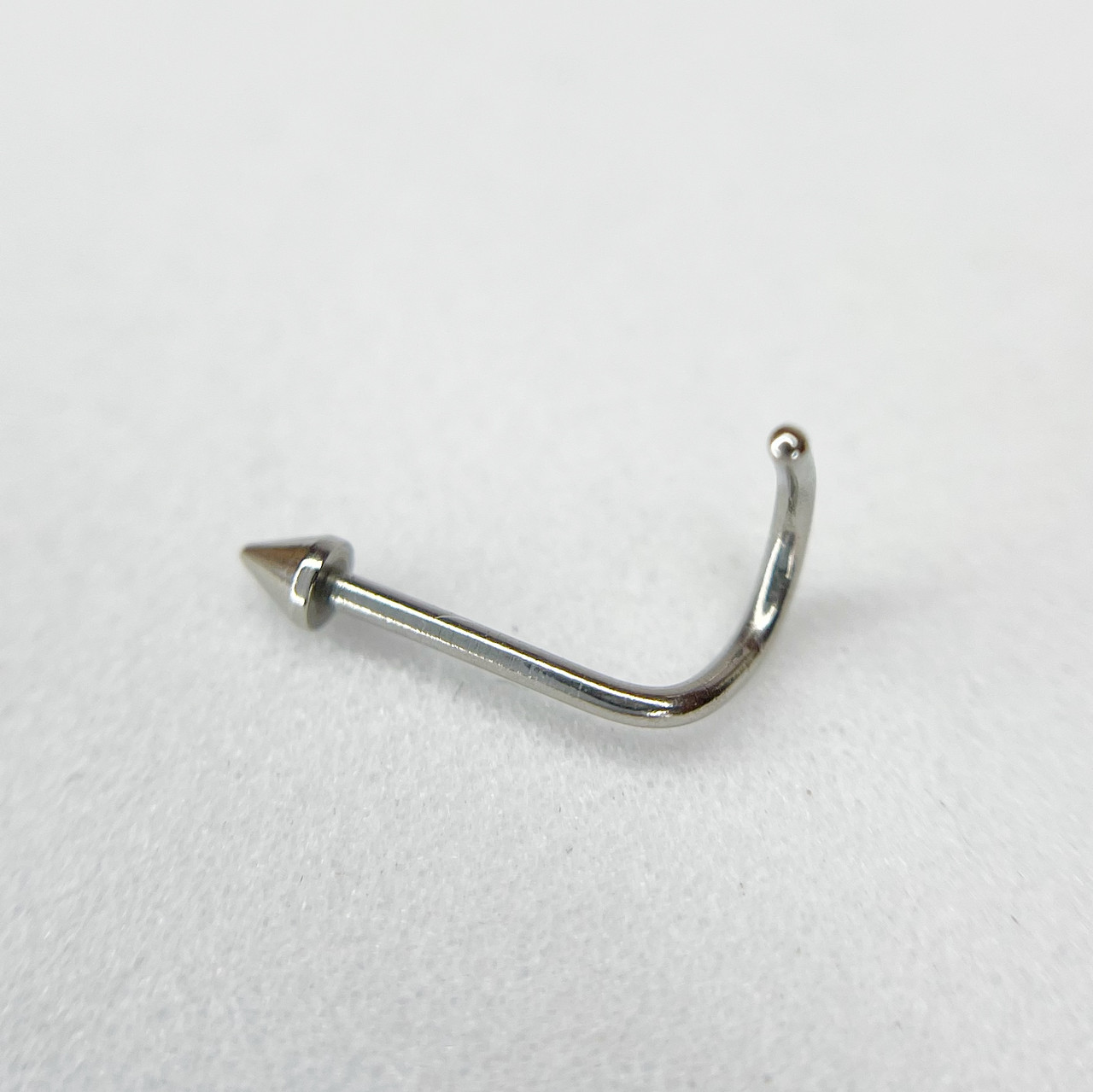 Сережка пірсинг ностріл Finding Для носа з шипом 2.1 мм х 9.7 мм Метал Сталистий Pr00135