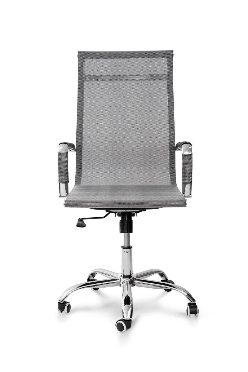 Стілець офісний Нетворк, PVC сітка сірий, фото 1