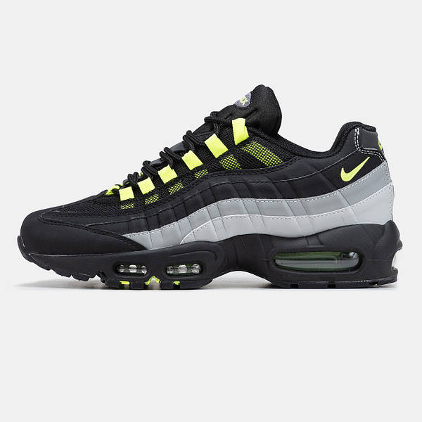 Nike Air Max 95 Black Grey Neon Yellow 95 Krosonavtik 2371457545