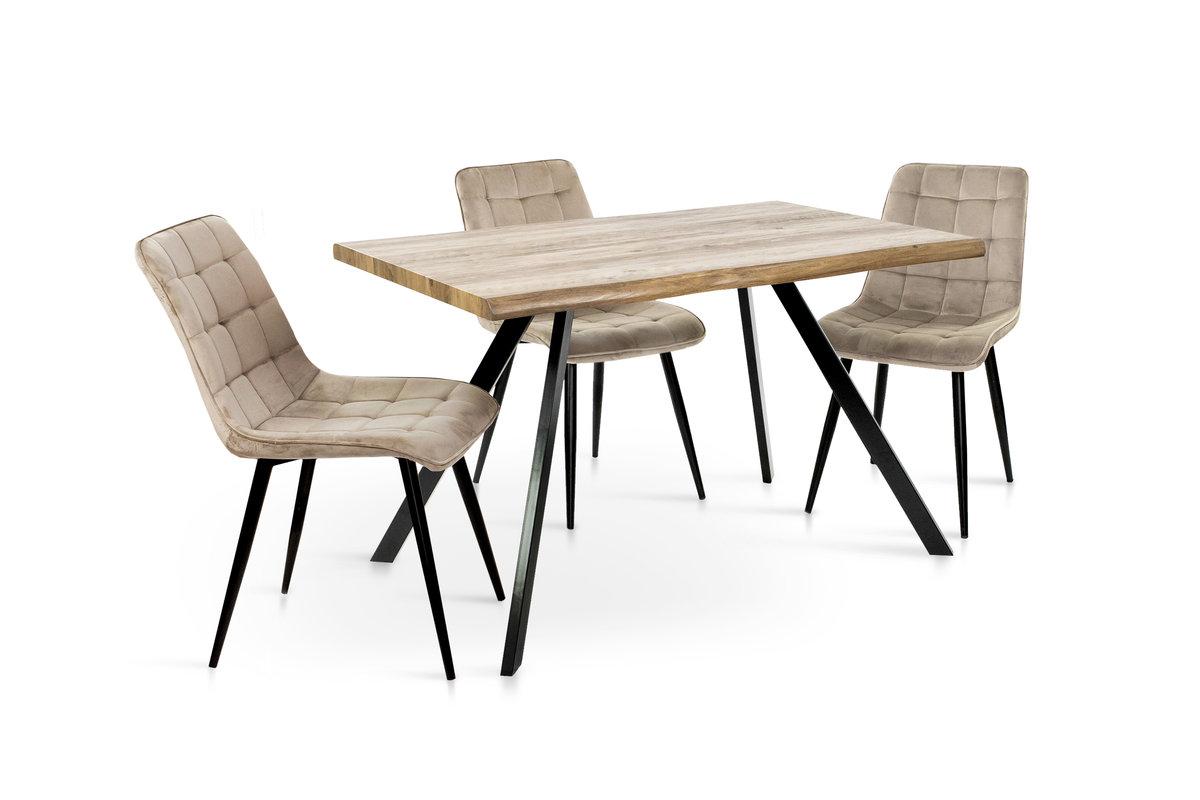 Стіл Метрополь, (120*80), чорний/штучний шпон MDF, фото 1