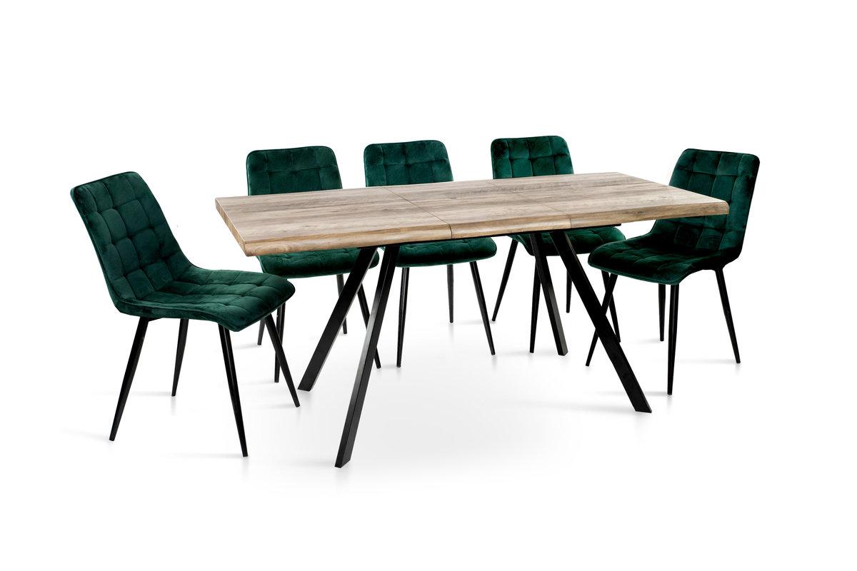 Стіл Метрополь (120+40*80), чорний/штучний шпонMDF, фото 1