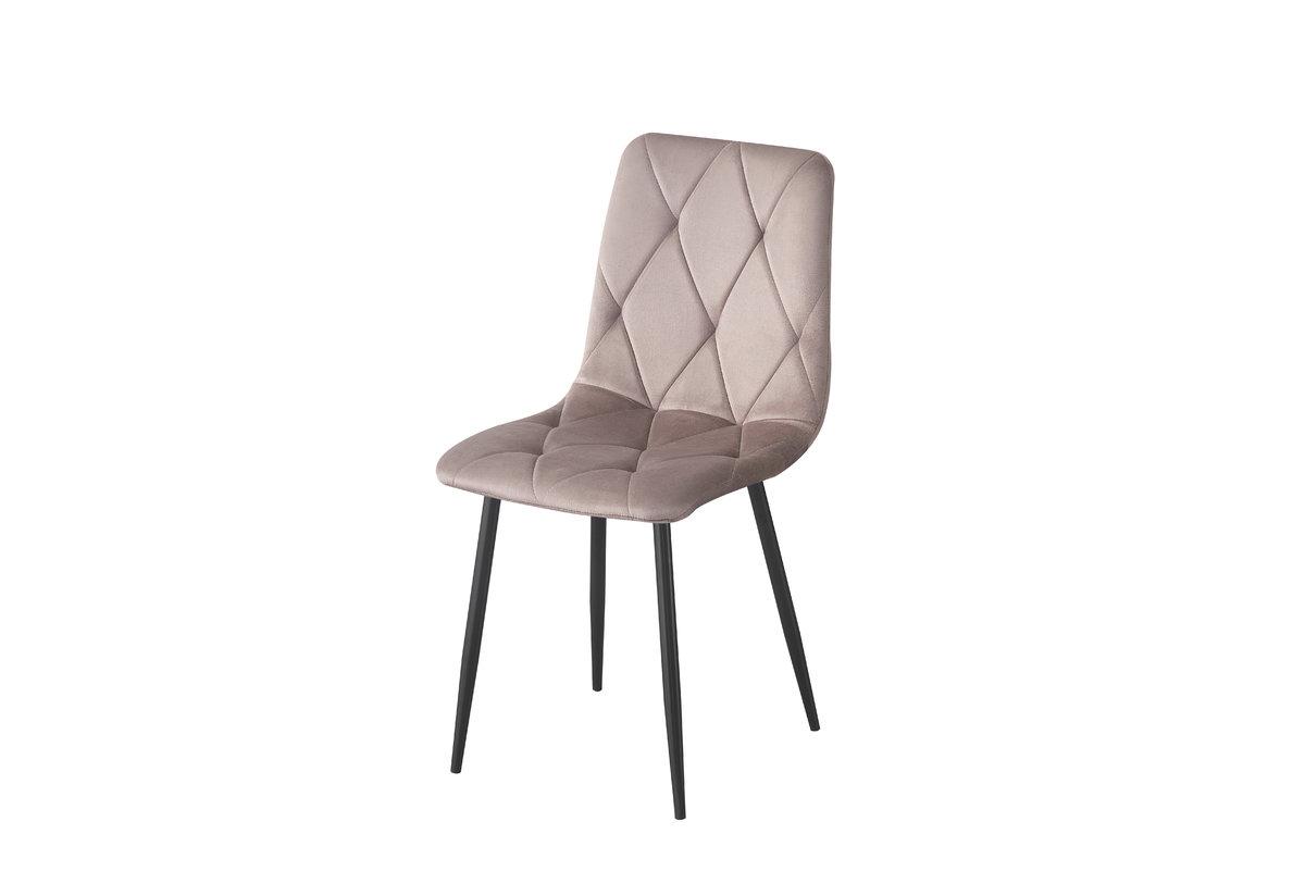 Стілець Меморі, чорний/ велюр бежевий, фото 1