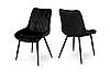 Стілець КОРФУ, велюр чорний, фото 2