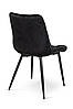 Стілець КОРФУ, велюр чорний, фото 3