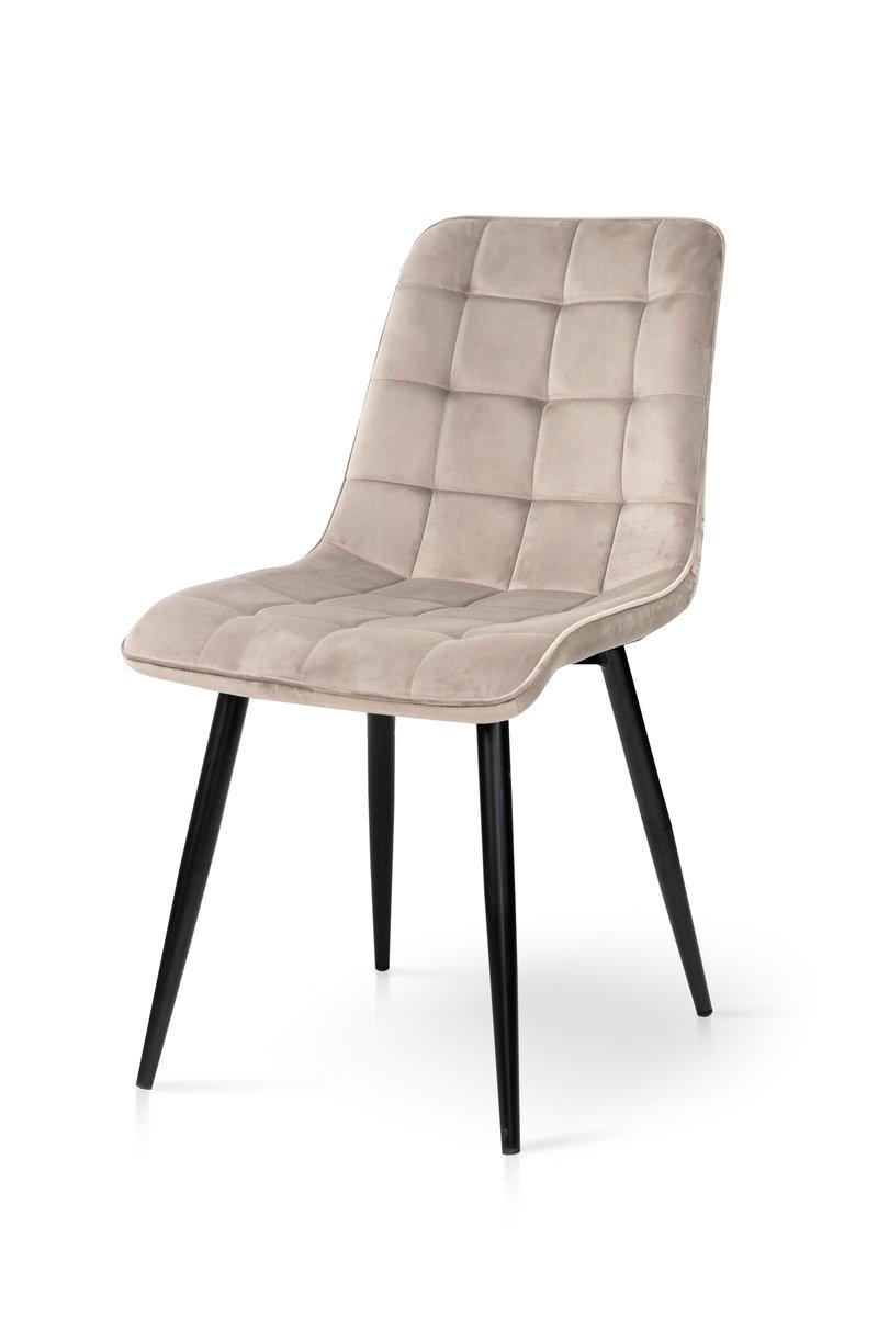 Стілець Віллі чорний/велюр бежевий, фото 1