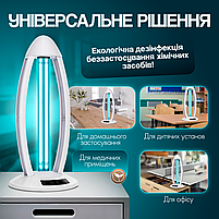 Кварцова лампа бактерицидна озонова 38W дезінфекція на 360° дистанційне управління, фото 7