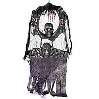 Підвісний декор на Хелловін "Welcome Skull" з LED-підсвіткою