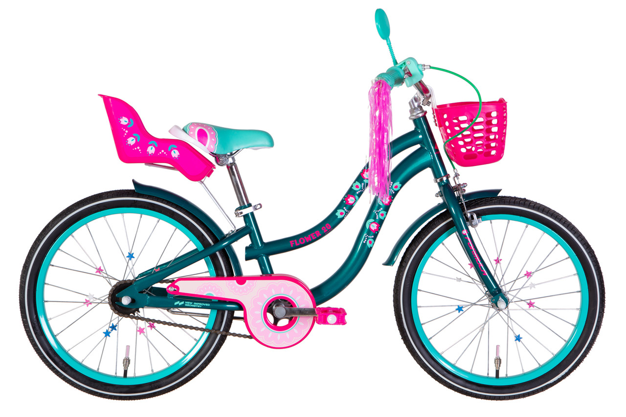 Дитячий велосипед 20" Formula ST FLOWER PREMIUM BH на зріст 110-125 см зелений