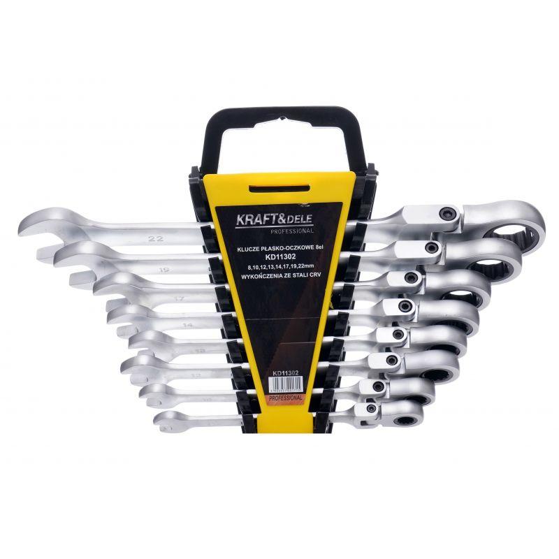 Ключі комбіновані зі тріскачкою 8 шт. Kraft&Dele KD11302