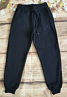 Спортивні штани дитячі на флісі 6-10 років 3-х нитка (темно сині) (пр. Туреччина) (гурт)