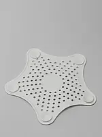 Уловлювач волосся для раковини та душу форма Зірка. Білий фільтр для зливу. Ситечко для ванної., фото 2