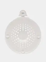 Фільтр для зливу душу та ванни круглої форми. Білий уловлювач волосся. Ситечко для уловлювання волосся., фото 5