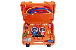 Манометричний колектор 2-вентильний Whicepart RF13C06500Q для R-12, R-134a з шлангами 1500 мм