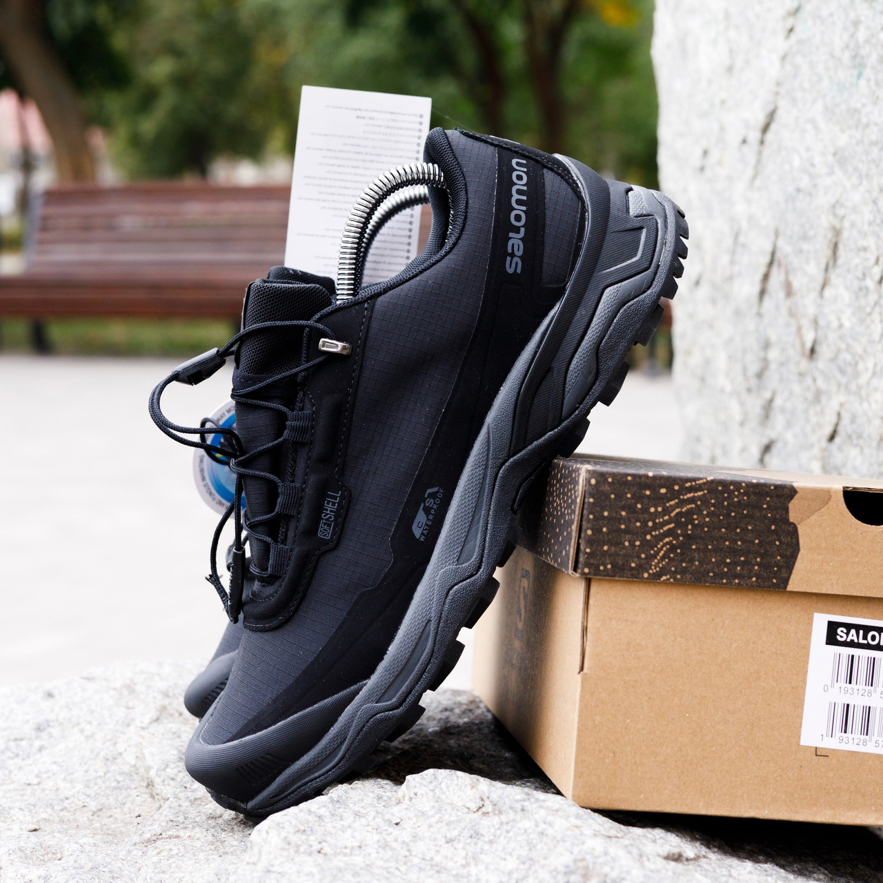 Розпродаж! Термо Зимові Кросівки Черевики Salomon Soft Shell чорні 46(29 см), фото 1
