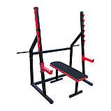 Лава пряма для жиму до 250 кг + стійка під штангу зі страховкою 50х50х2 мм до 300 кг B_2347, фото 2