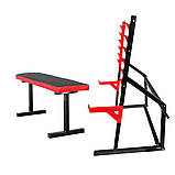 Лава пряма для жиму до 250 кг + стійка під штангу зі страховкою 50х50х2 мм до 300 кг B_2347, фото 4